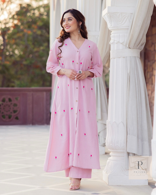 Blush Bloom Cotton Co-ord Set