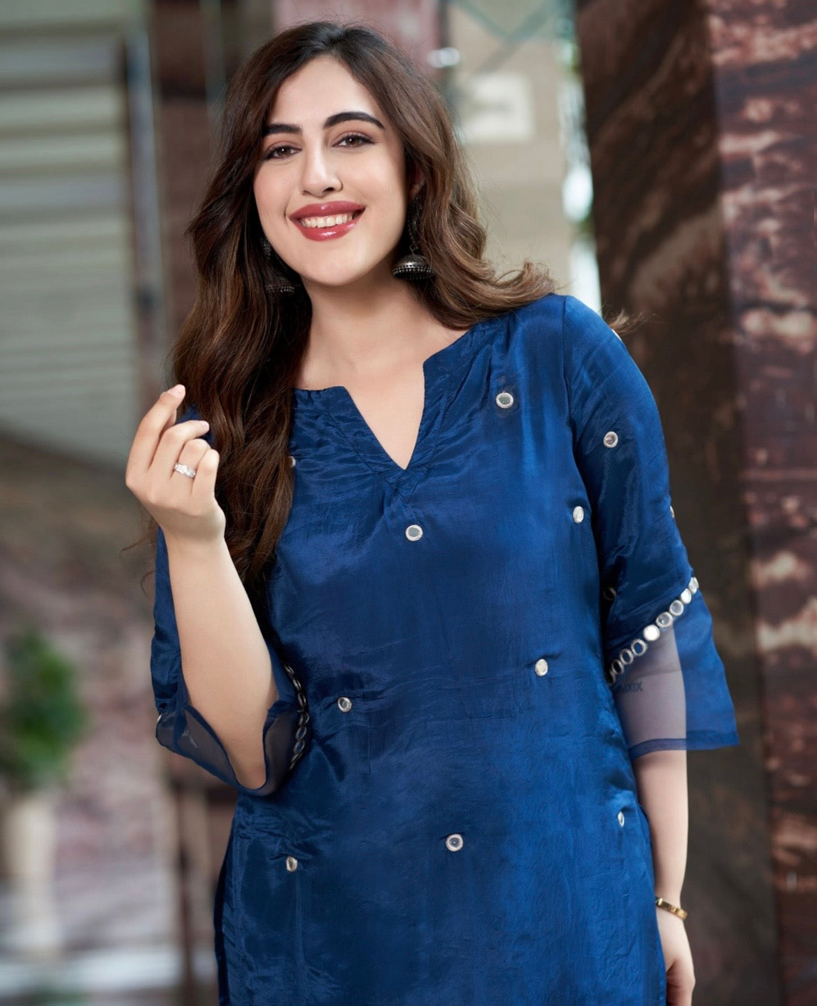Shilp Blue Embroidered Silk kurta Set