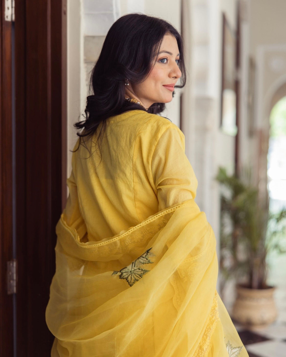 Shreya Yellow Embroidered Suit Set